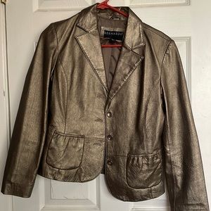 Cool metallic leather jacket